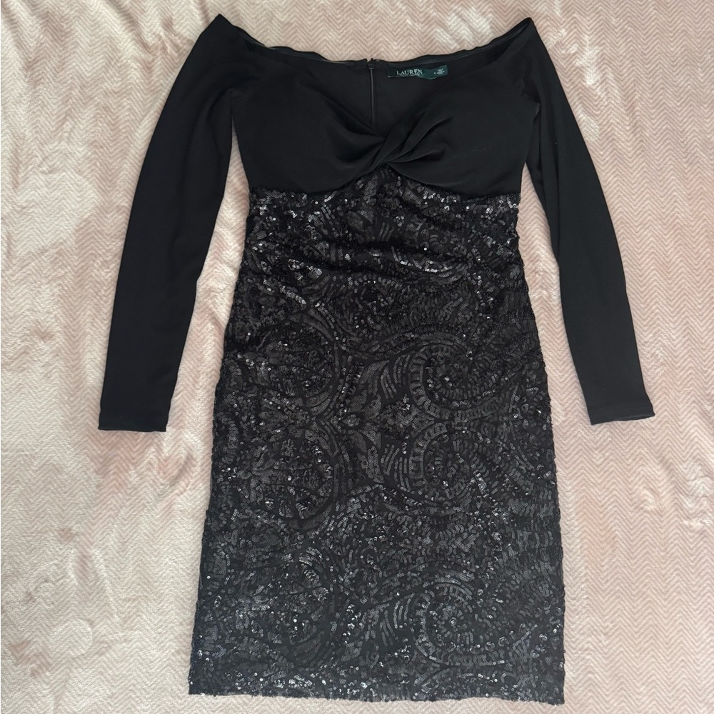 Lauren Ralph Lauren Black Cocktail Dress - size 4